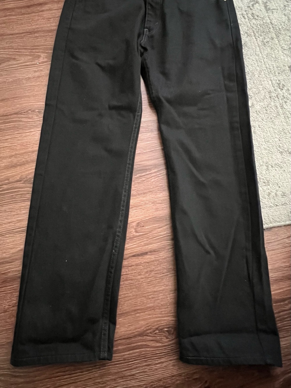 Classic Straight-Leg Black Pants
